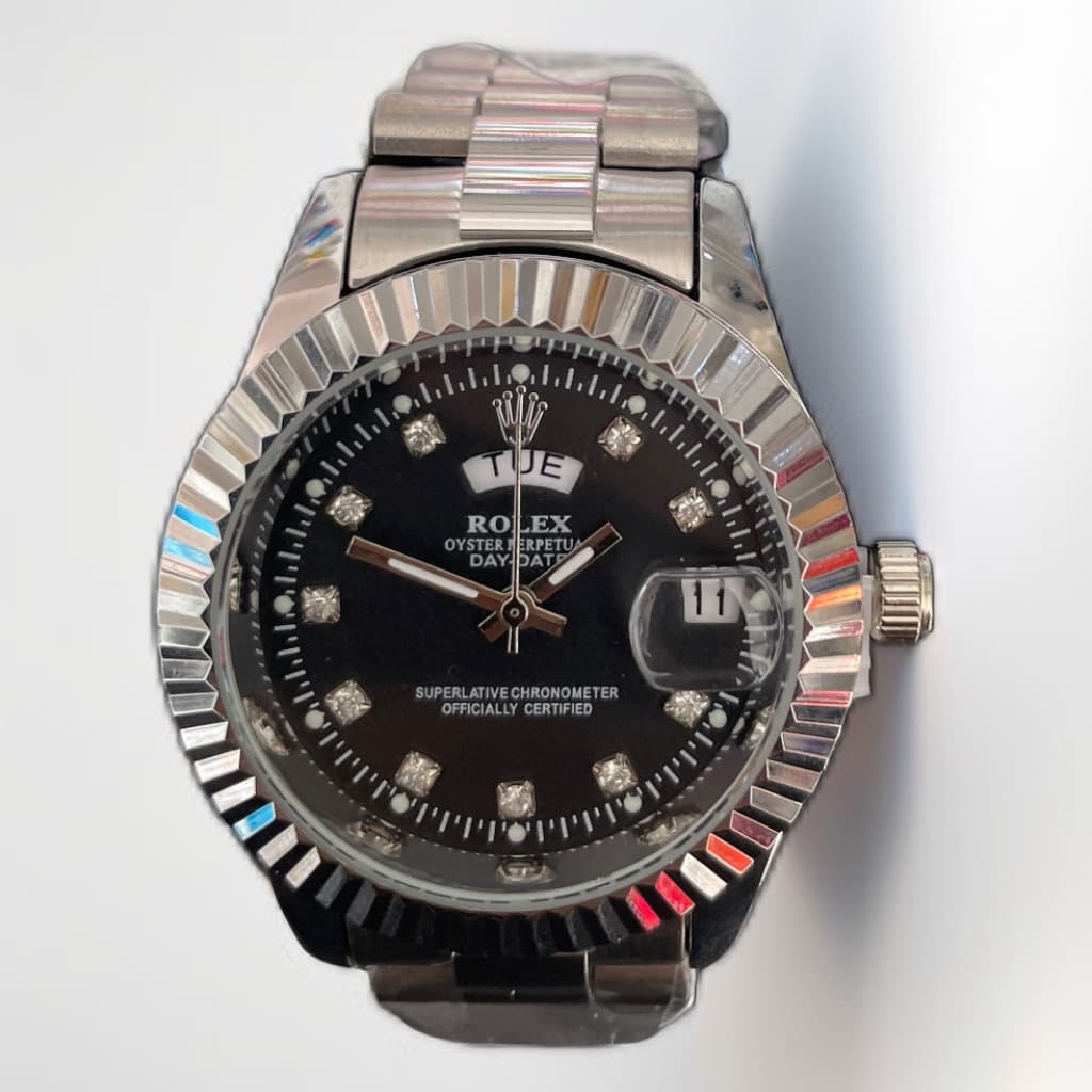 Small Rolex-replica wrist watch (Silver)