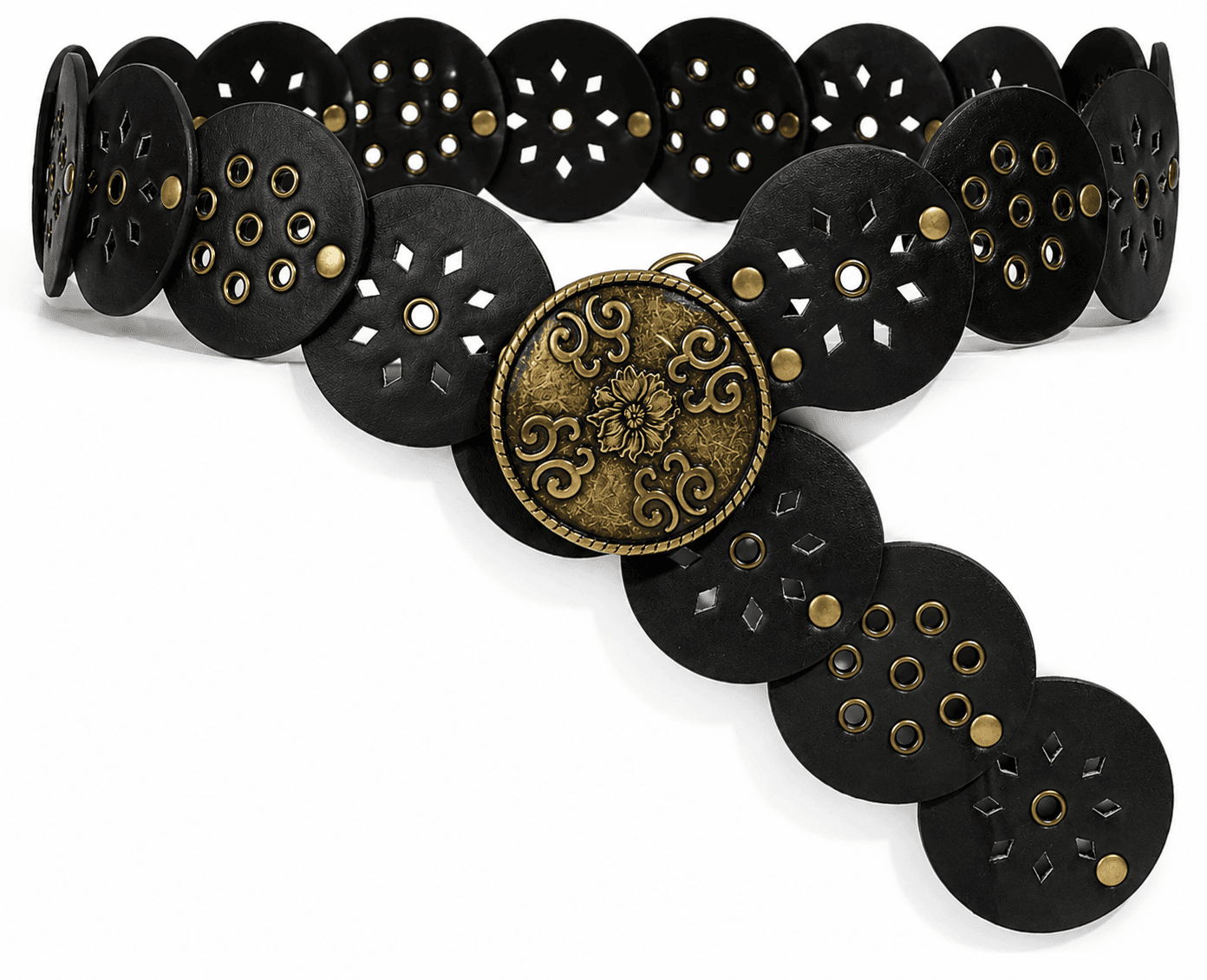 Black boho belt