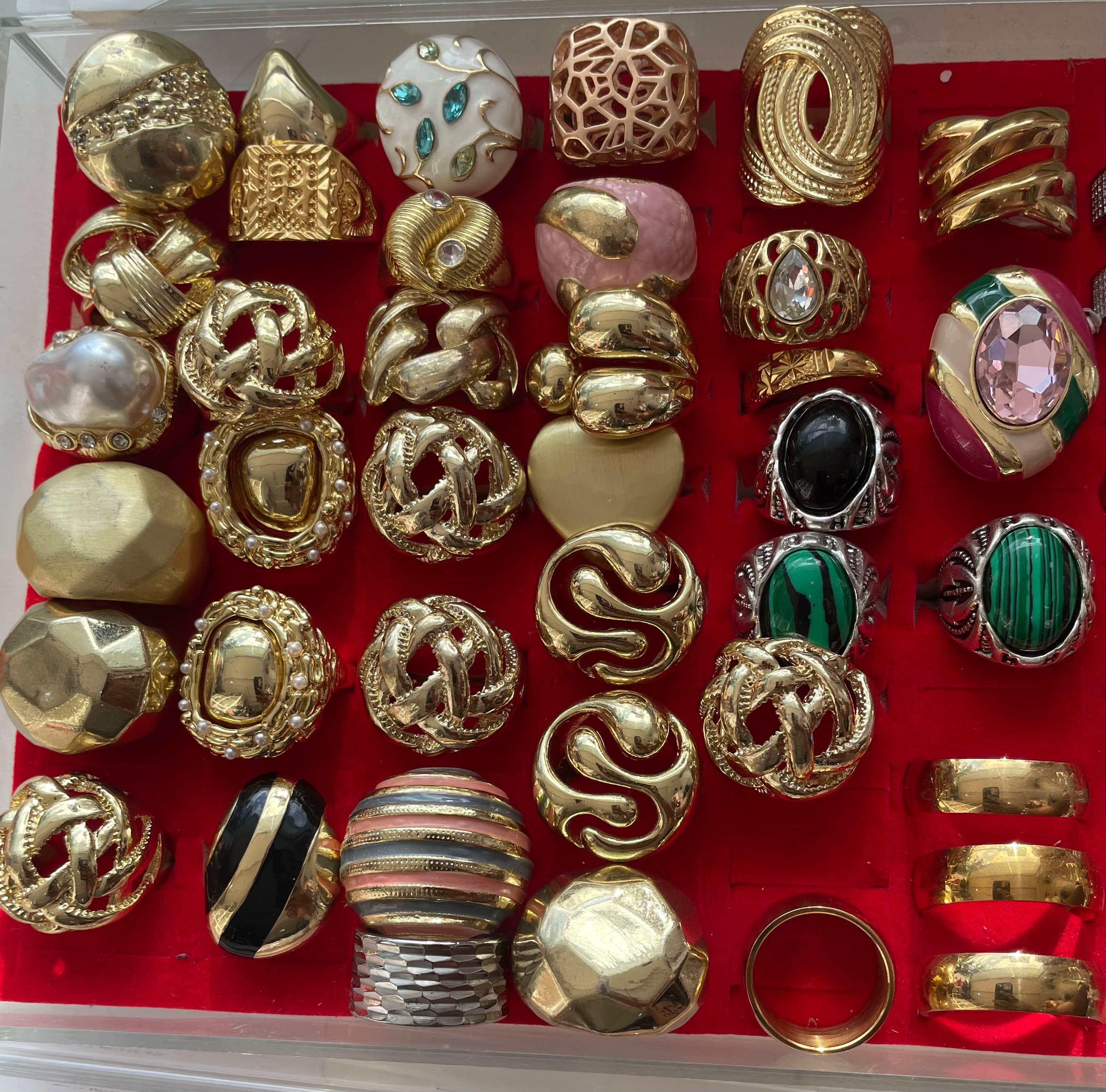 Chunky statement rings