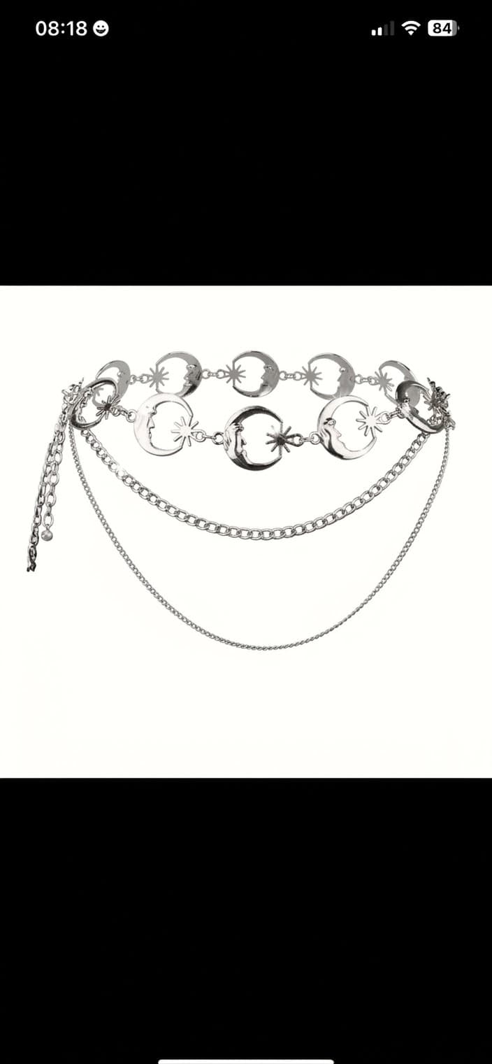Silver waist chain