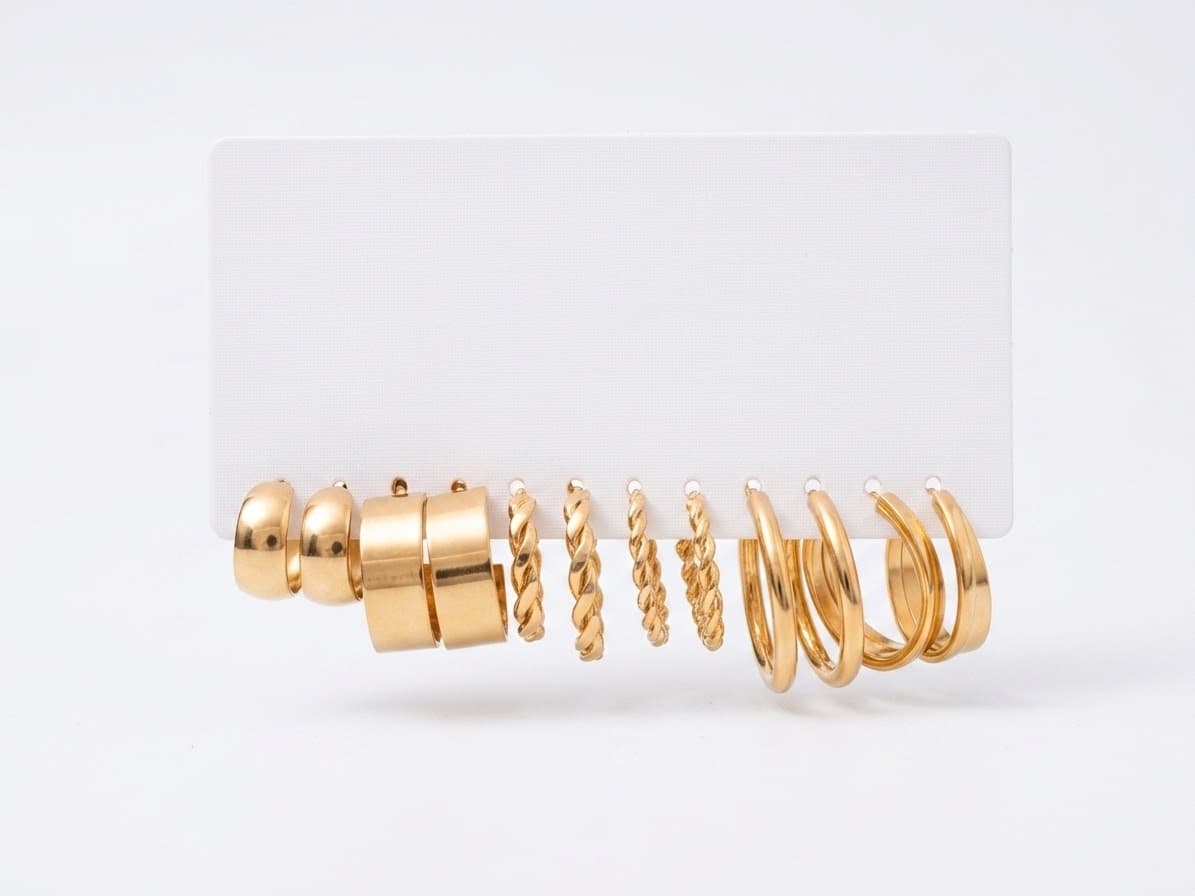Golden earrings (set)
